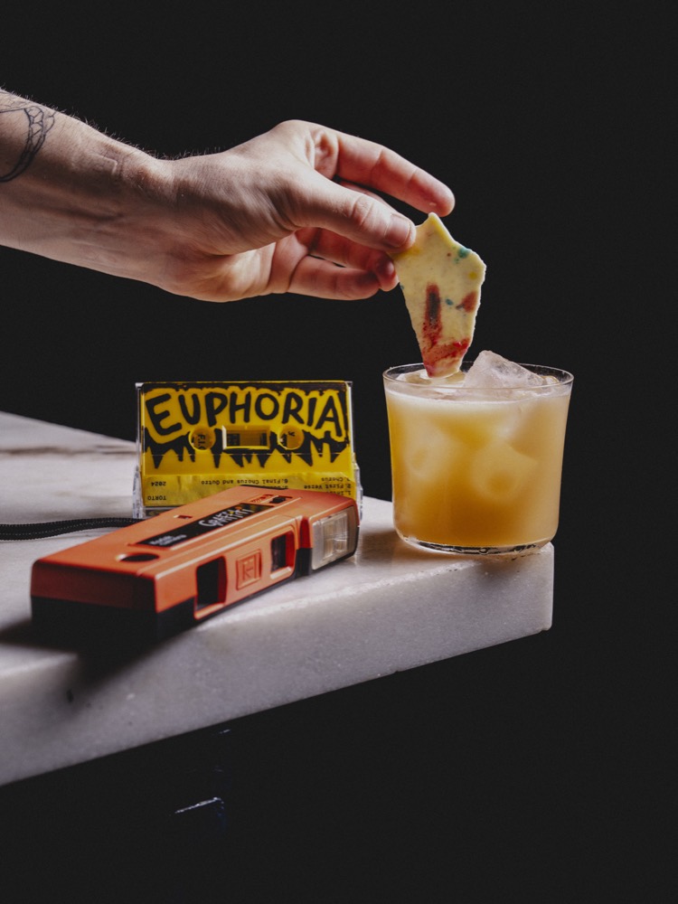 Cocktail de autor servido no Torto Porto